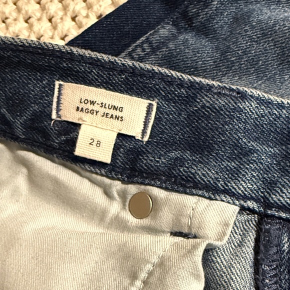 Madewell Low- Slung Baggy Jeans with darker blue stipe on side - Picture 5 of 6